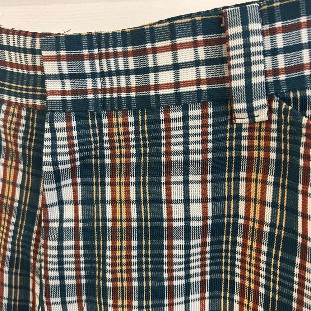 Vintage 1970s LEVI'S Panatela green Plaid Straight Leg pants
